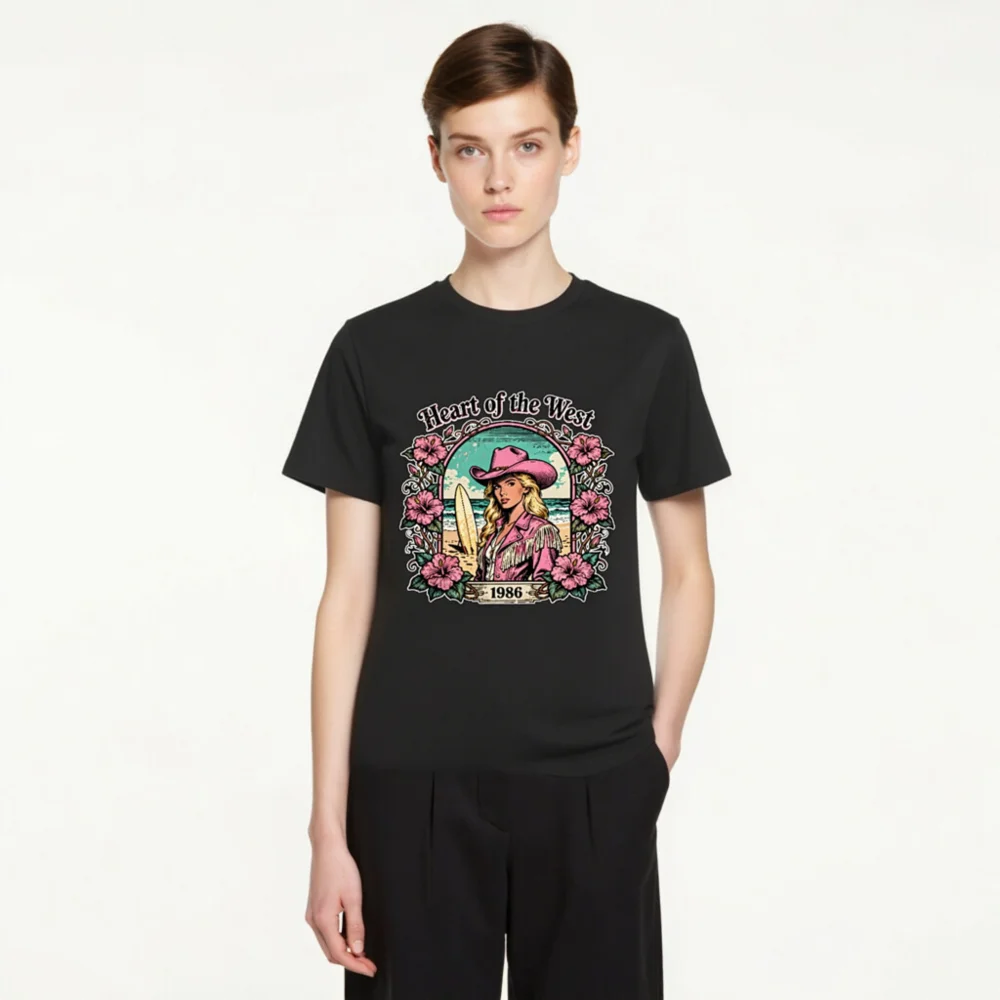 Heart of the West 1986 Graphic T-Shirt - Unisex Organic Cotton - Image 4