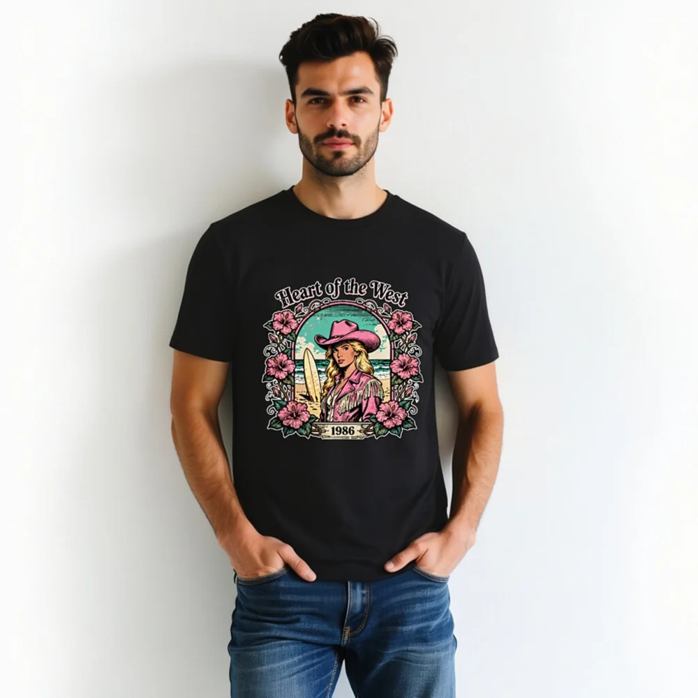 Heart of the West 1986 Graphic T-Shirt - Unisex Organic Cotton - Image 7