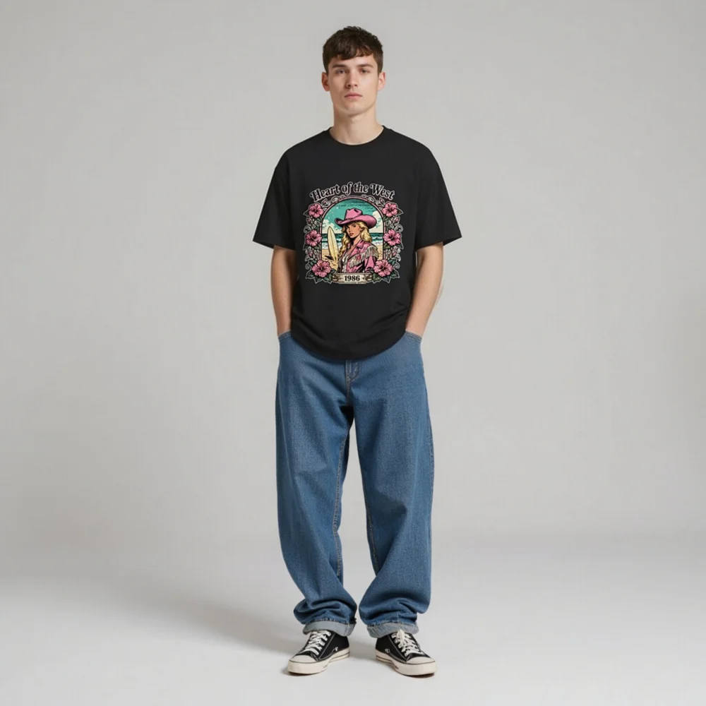 Heart of the West 1986 Graphic T-Shirt - Unisex Organic Cotton - Image 9