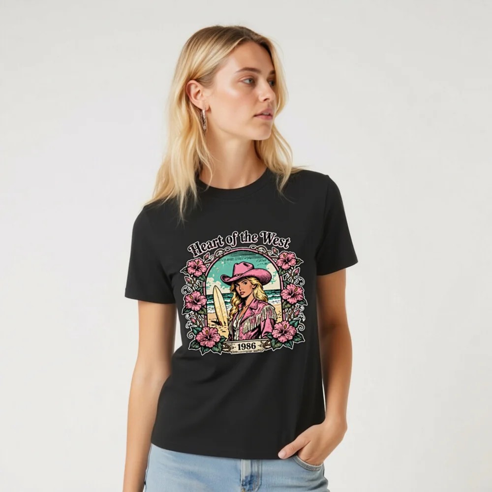 Heart of the West 1986 Graphic T-Shirt - Unisex Organic Cotton - Image 10