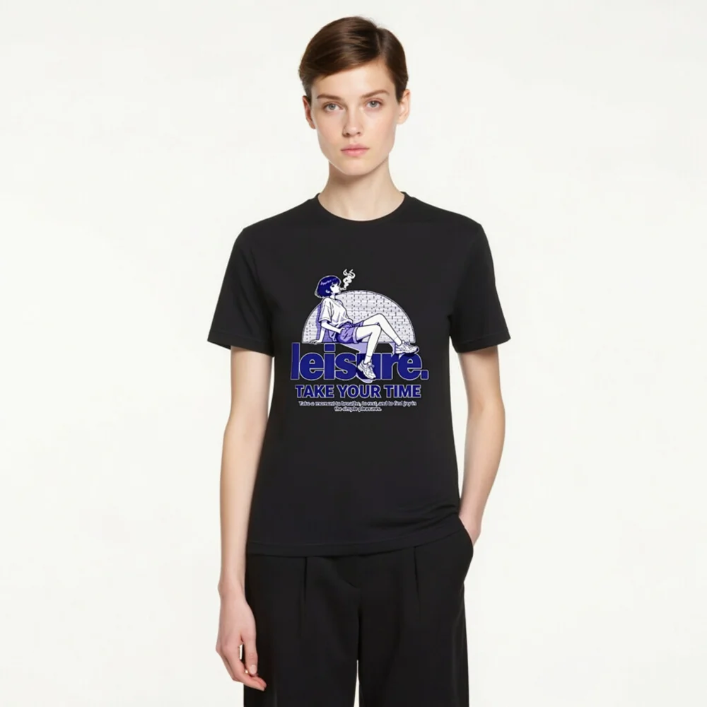 Leisure Take Your Time Unisex T-Shirt – Comfortable Cotton Graphic Tee - Image 3