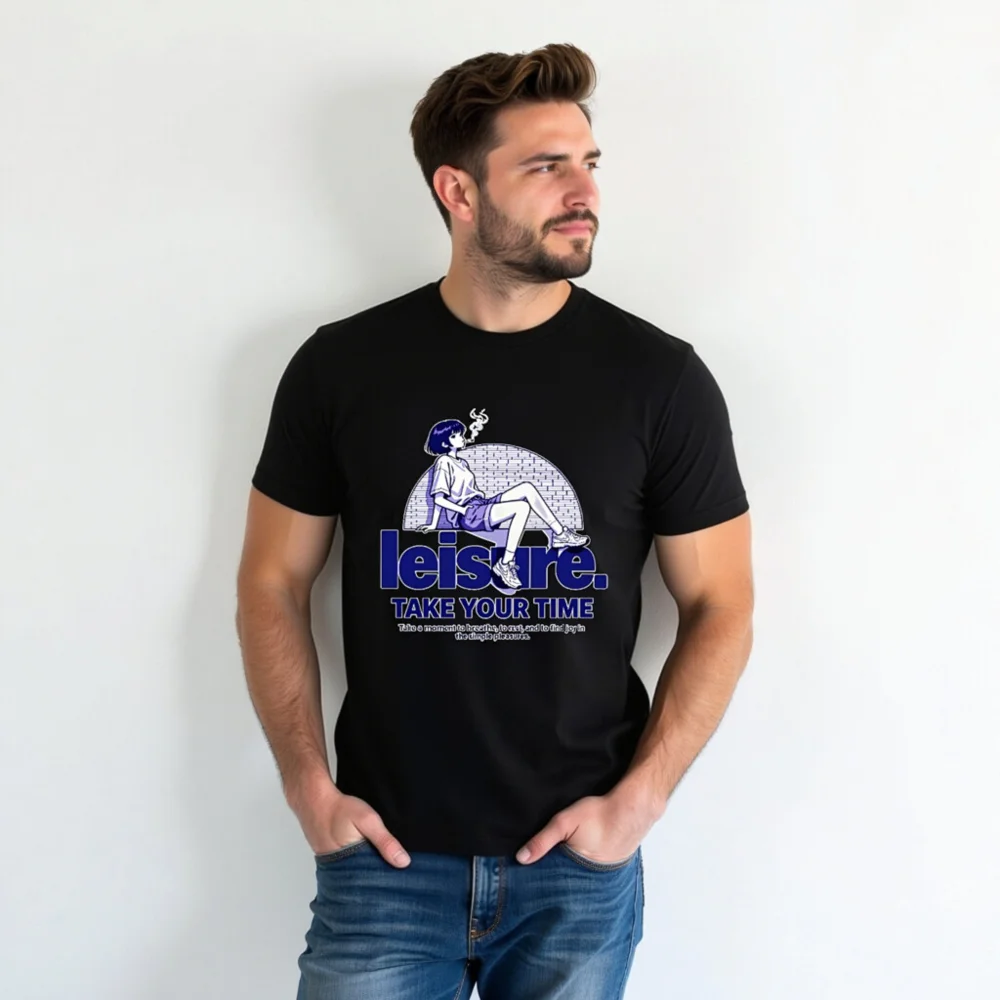Leisure Take Your Time Unisex T-Shirt – Comfortable Cotton Graphic Tee - Image 6