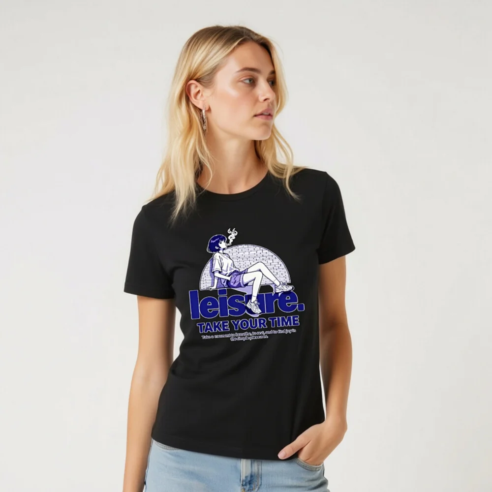 Leisure Take Your Time Unisex T-Shirt – Comfortable Cotton Graphic Tee - Image 8
