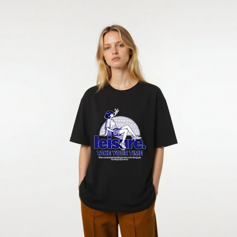 Leisure Take Your Time Unisex T-Shirt – Comfortable Cotton Graphic Tee - Image 9