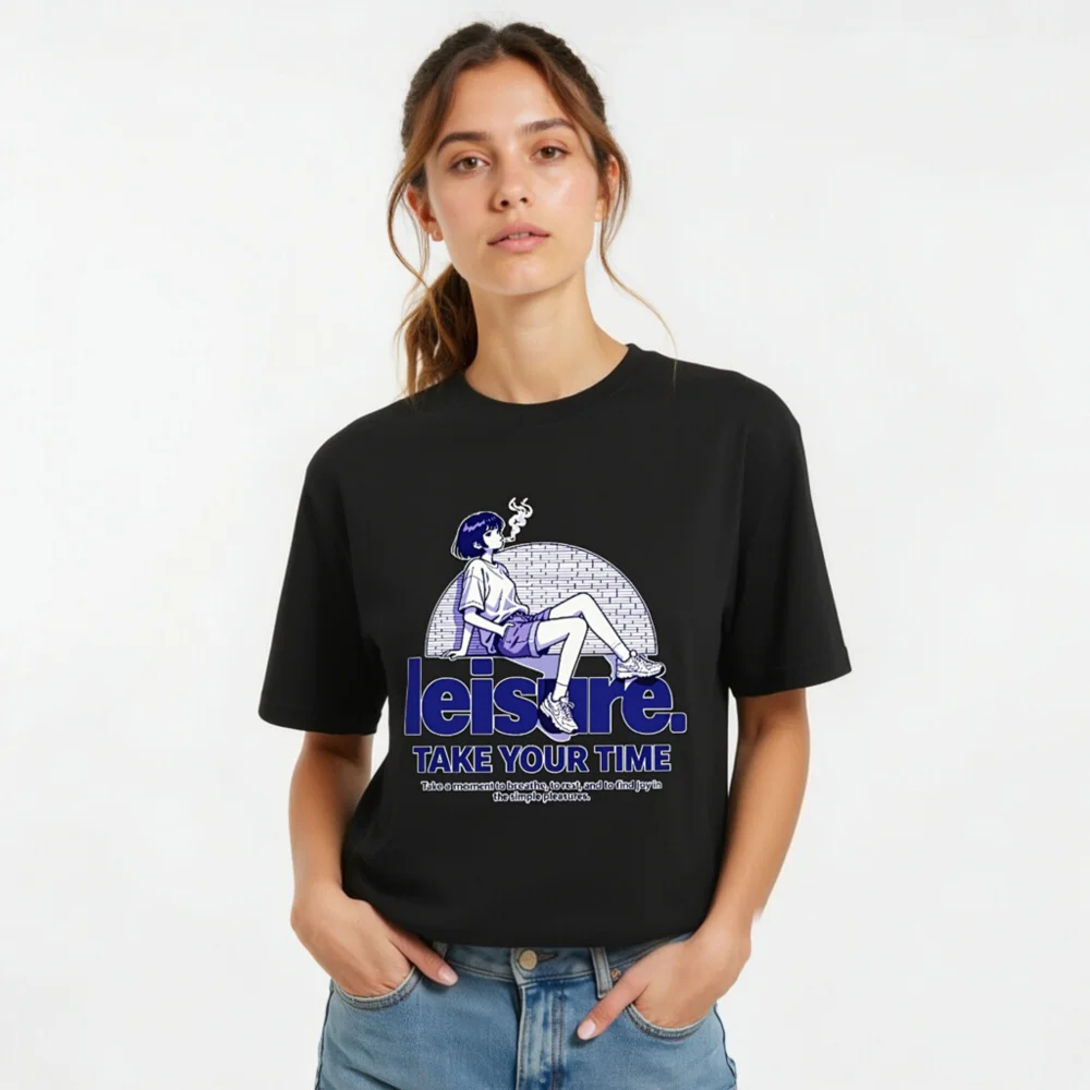 Leisure Take Your Time Unisex T-Shirt – Comfortable Cotton Graphic Tee - Image 11