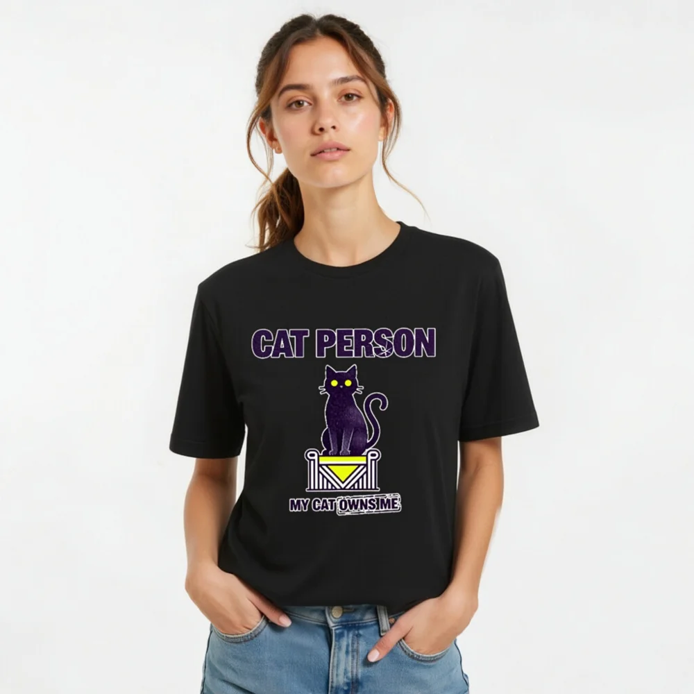 Cat Person T-Shirt – Unisex Staple Tee for Cat Lovers - Image 11