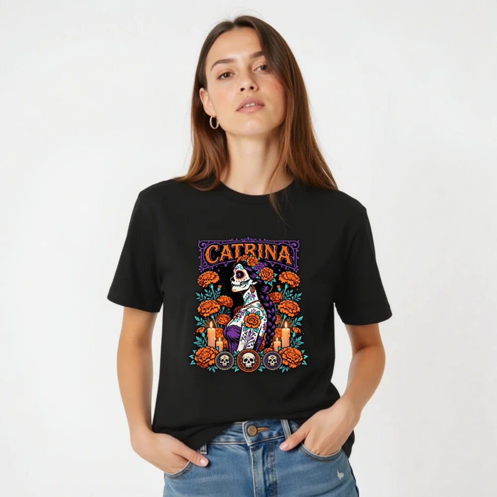 Catrina Day of the Dead T-Shirt – Unisex Graphic Tee - Image 4