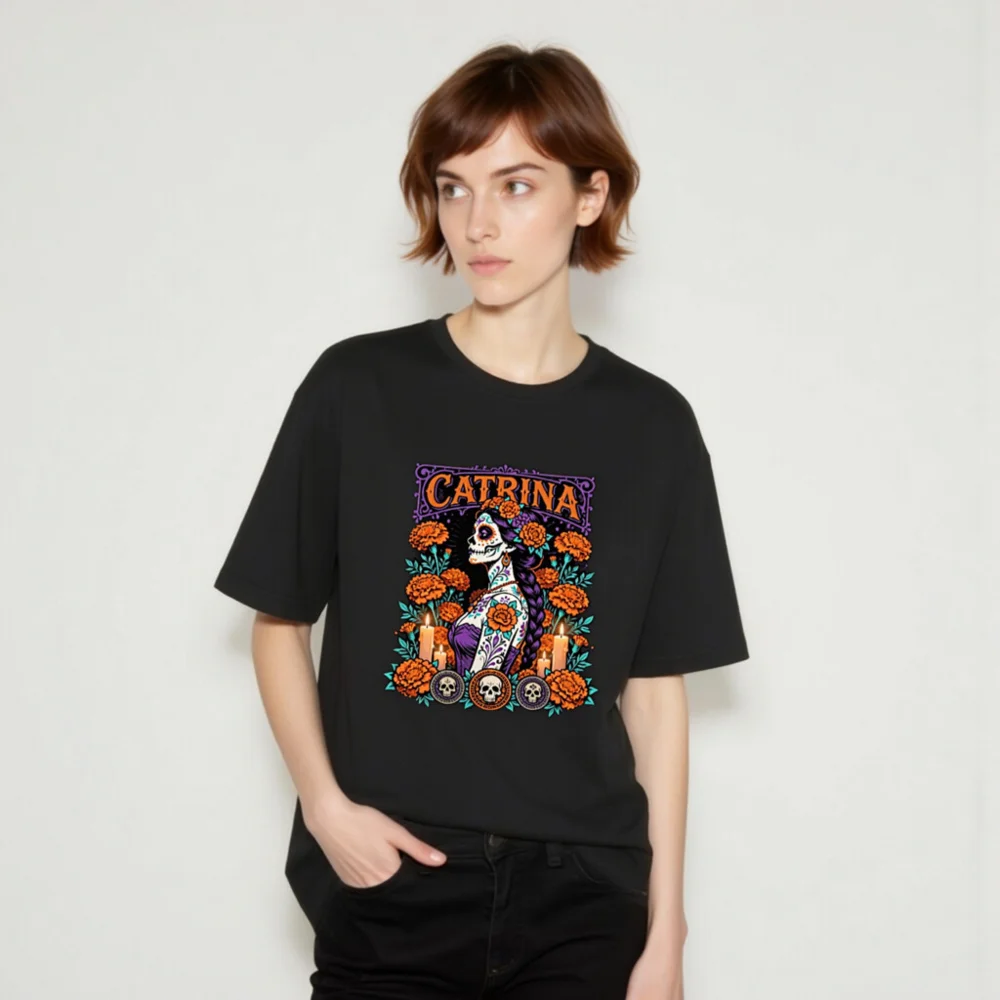 Catrina Day of the Dead T-Shirt – Unisex Graphic Tee - Image 10