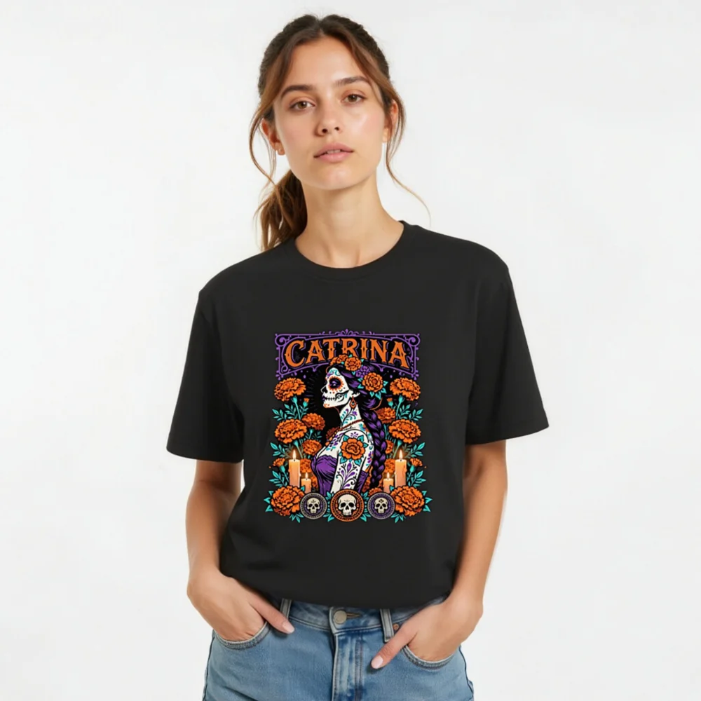 Catrina Day of the Dead T-Shirt – Unisex Graphic Tee - Image 11