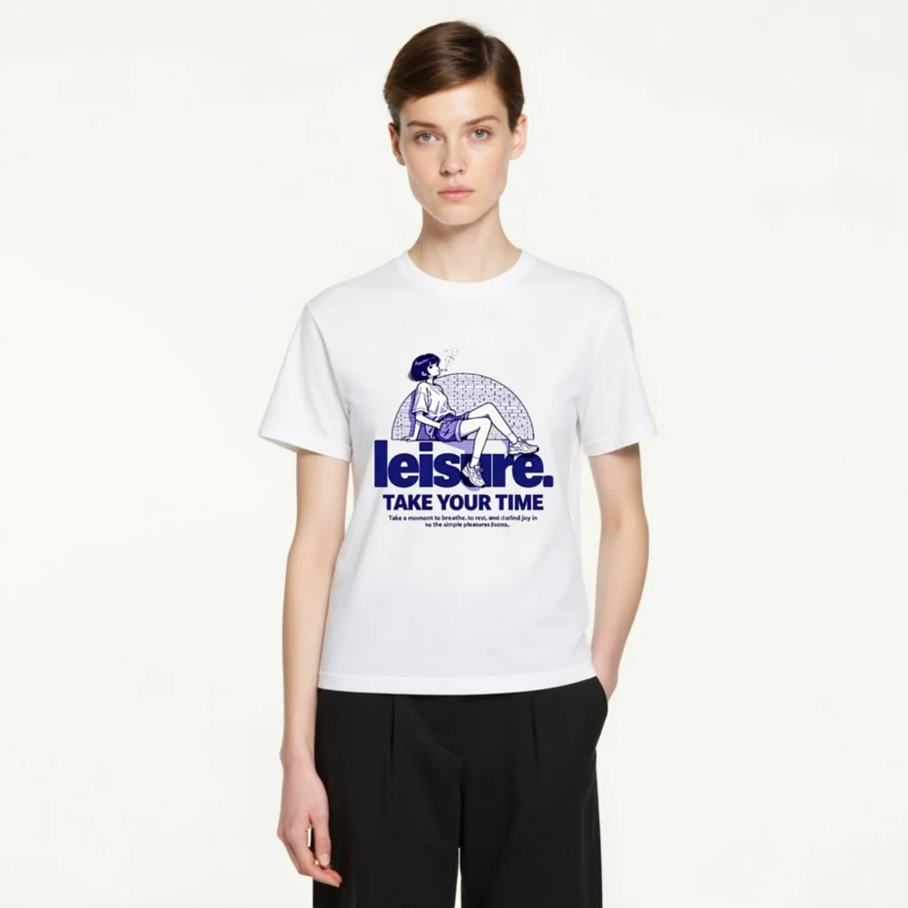 Leisure Take Your Time Unisex T-Shirt – Comfortable Cotton Graphic Tee - Image 4