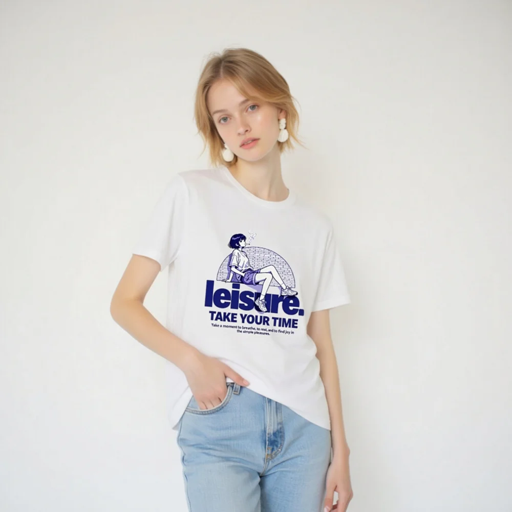 Leisure Take Your Time Unisex T-Shirt – Comfortable Cotton Graphic Tee - Image 6