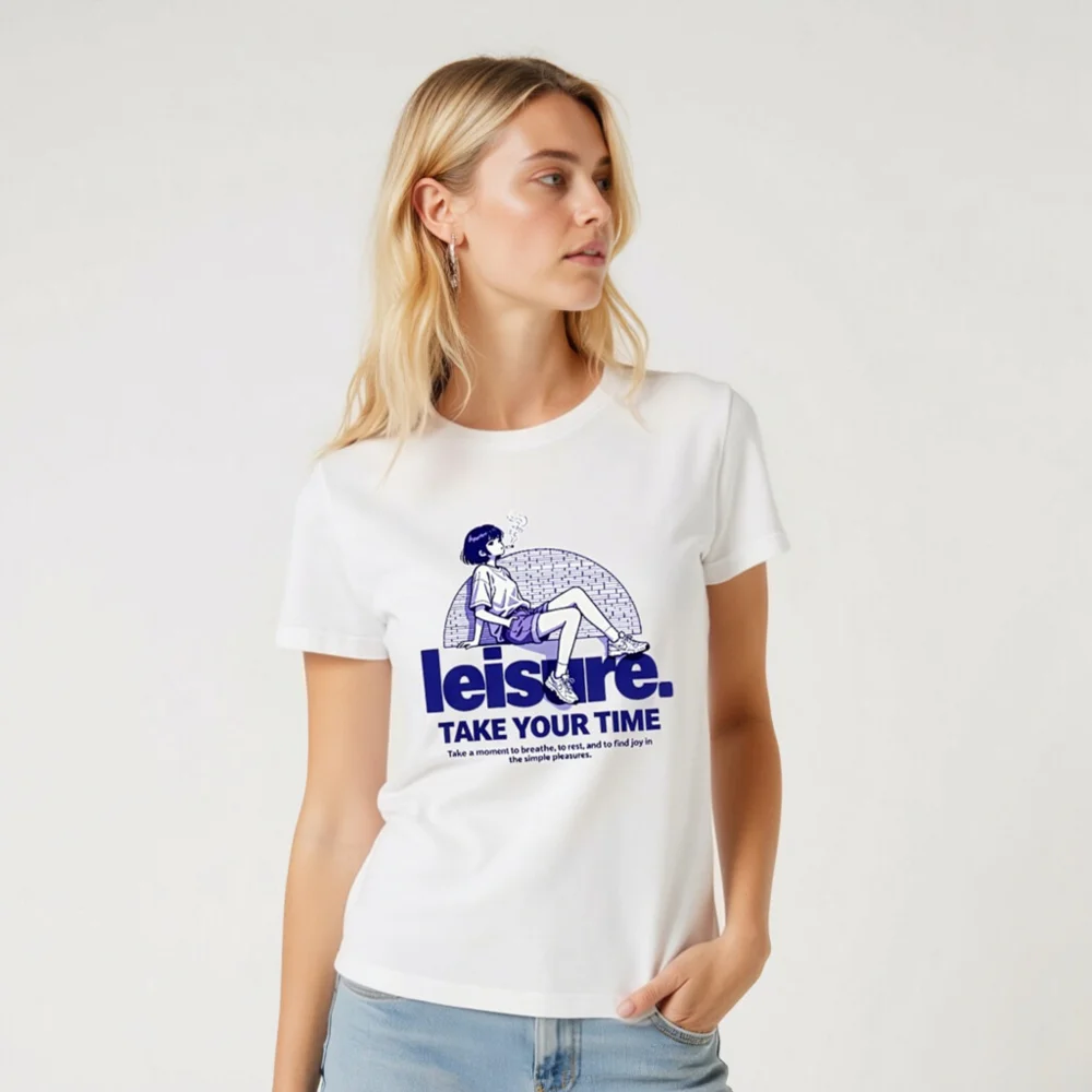 Leisure Take Your Time Unisex T-Shirt – Comfortable Cotton Graphic Tee - Image 9