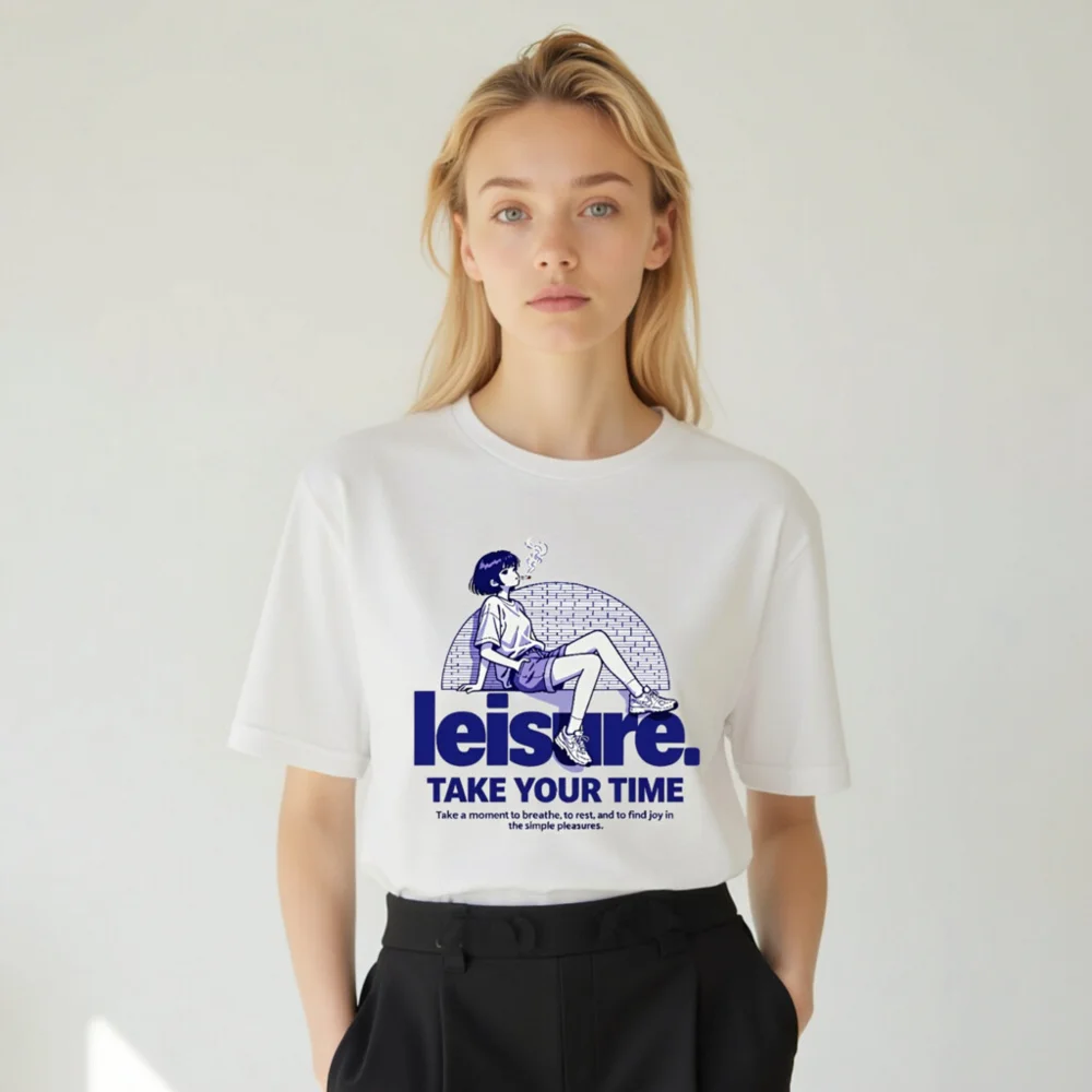Leisure Take Your Time Unisex T-Shirt – Comfortable Cotton Graphic Tee - Image 10