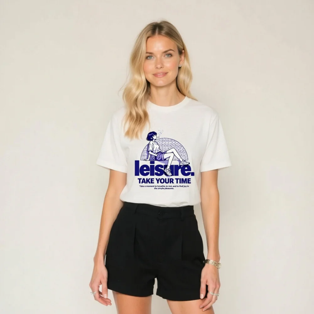 Leisure Take Your Time Unisex T-Shirt – Comfortable Cotton Graphic Tee - Image 11