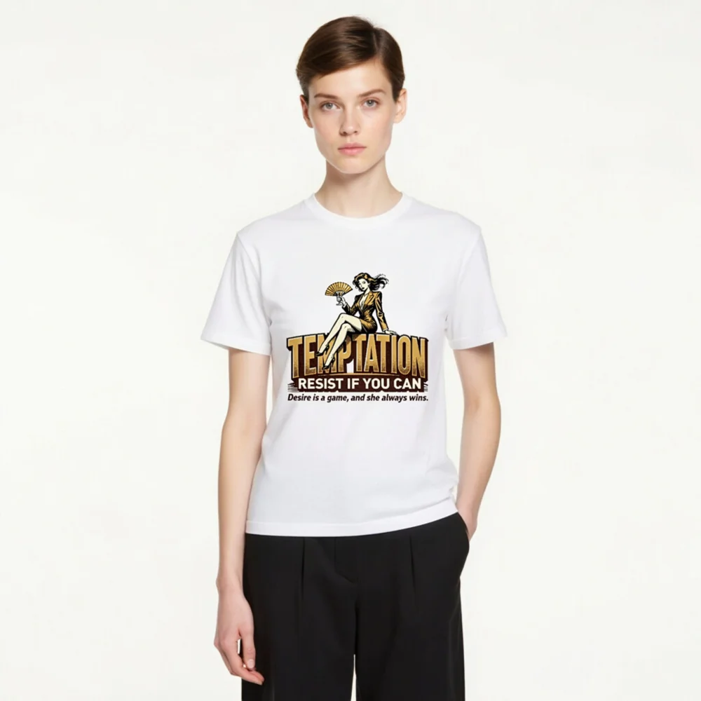 Temptation Resist If You Can Unisex T-Shirt - Vintage Graphic Tee - Image 4