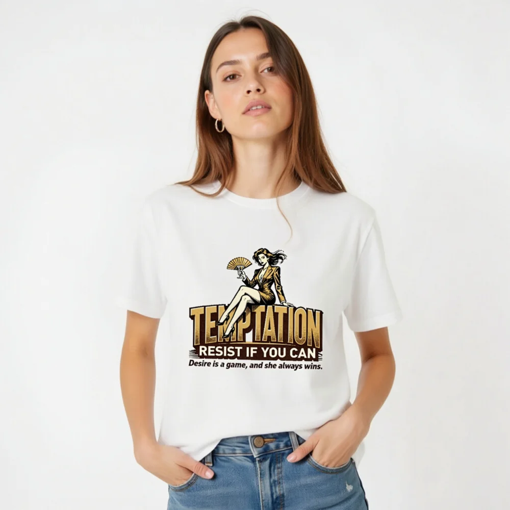 Temptation Resist If You Can Unisex T-Shirt - Vintage Graphic Tee - Image 5