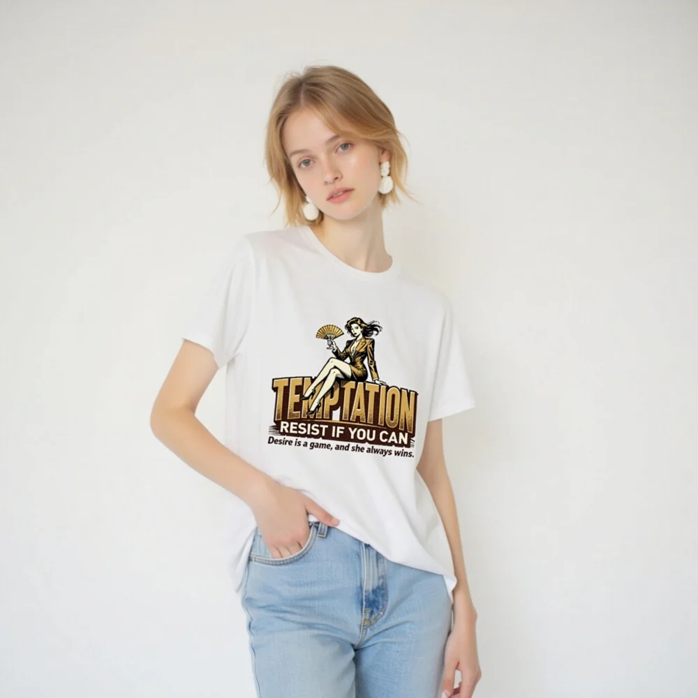 Temptation Resist If You Can Unisex T-Shirt - Vintage Graphic Tee - Image 6