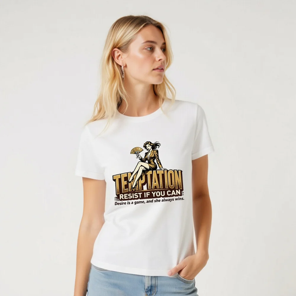 Temptation Resist If You Can Unisex T-Shirt - Vintage Graphic Tee - Image 9