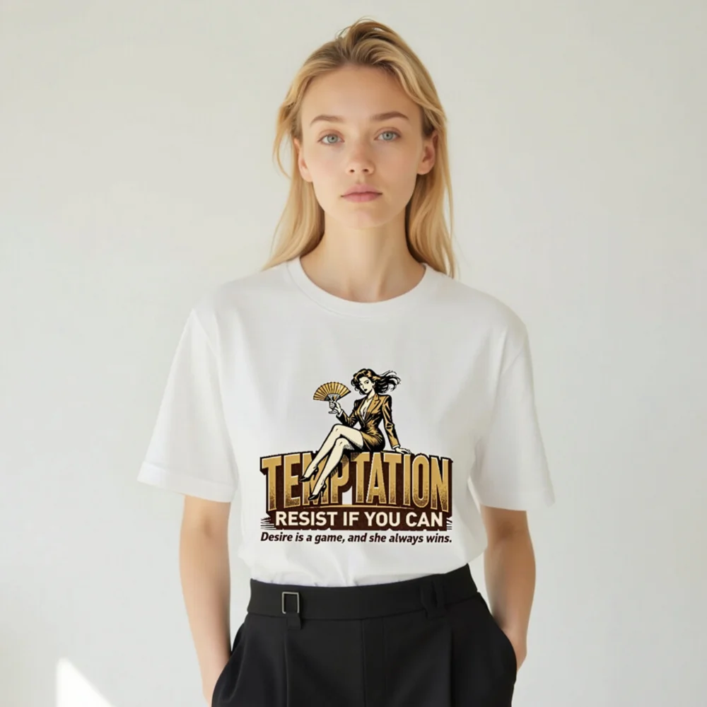Temptation Resist If You Can Unisex T-Shirt - Vintage Graphic Tee - Image 10