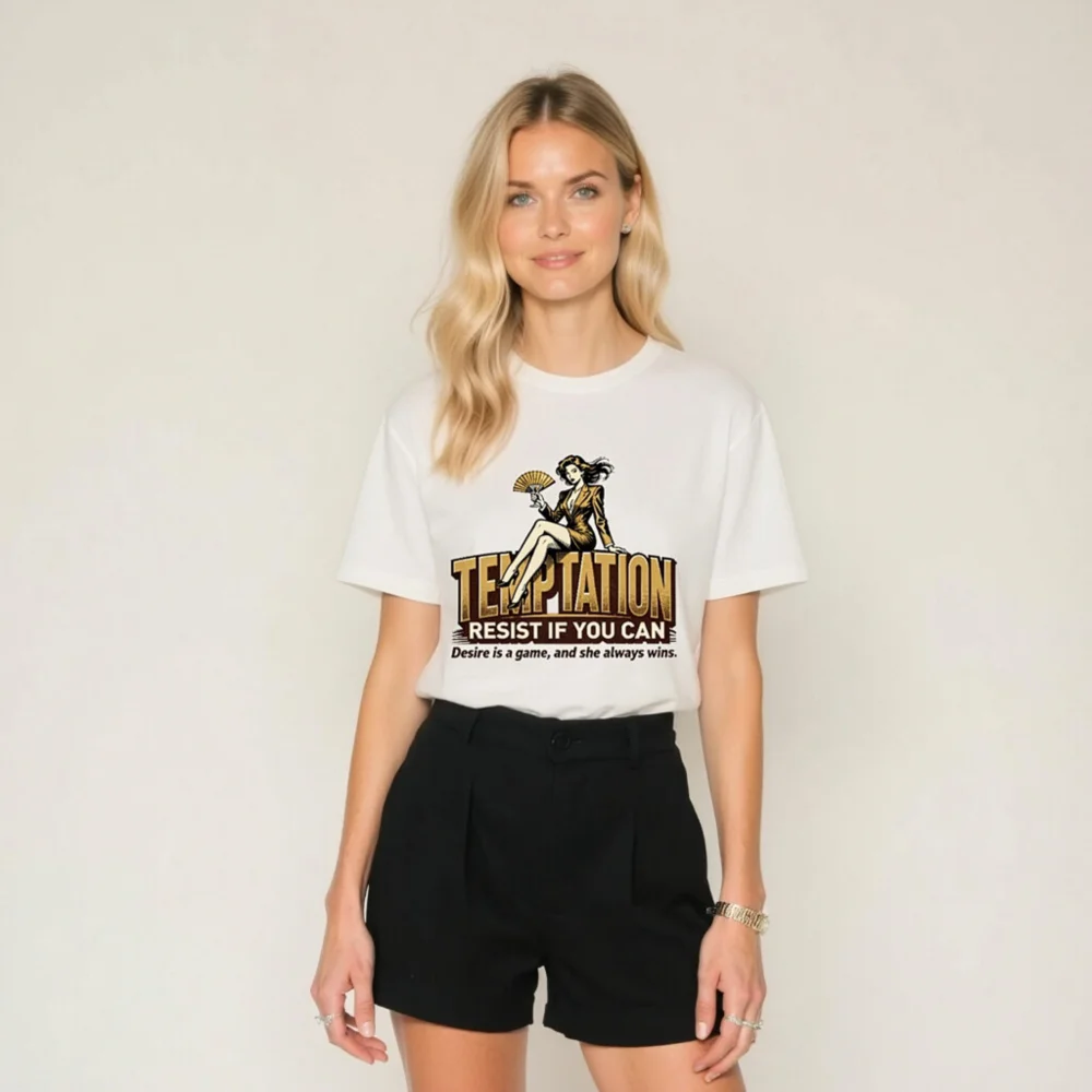 Temptation Resist If You Can Unisex T-Shirt - Vintage Graphic Tee - Image 11