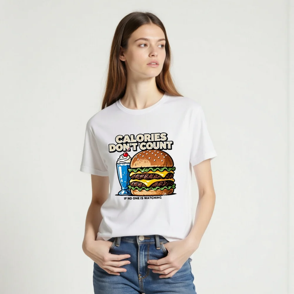 Calories Don't Count T-Shirt – Unisex Graphic Tee for Food Lovers - Image 2