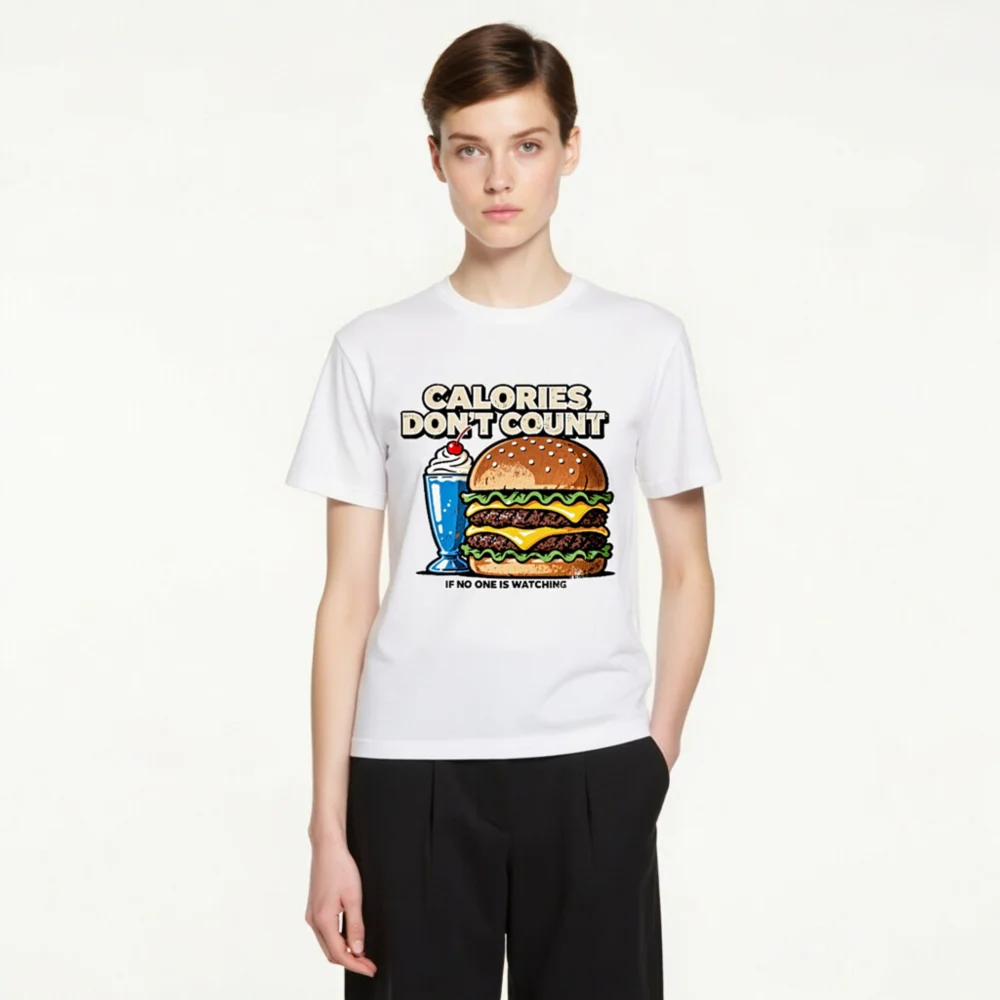 Calories Don't Count T-Shirt – Unisex Graphic Tee for Food Lovers - Image 4