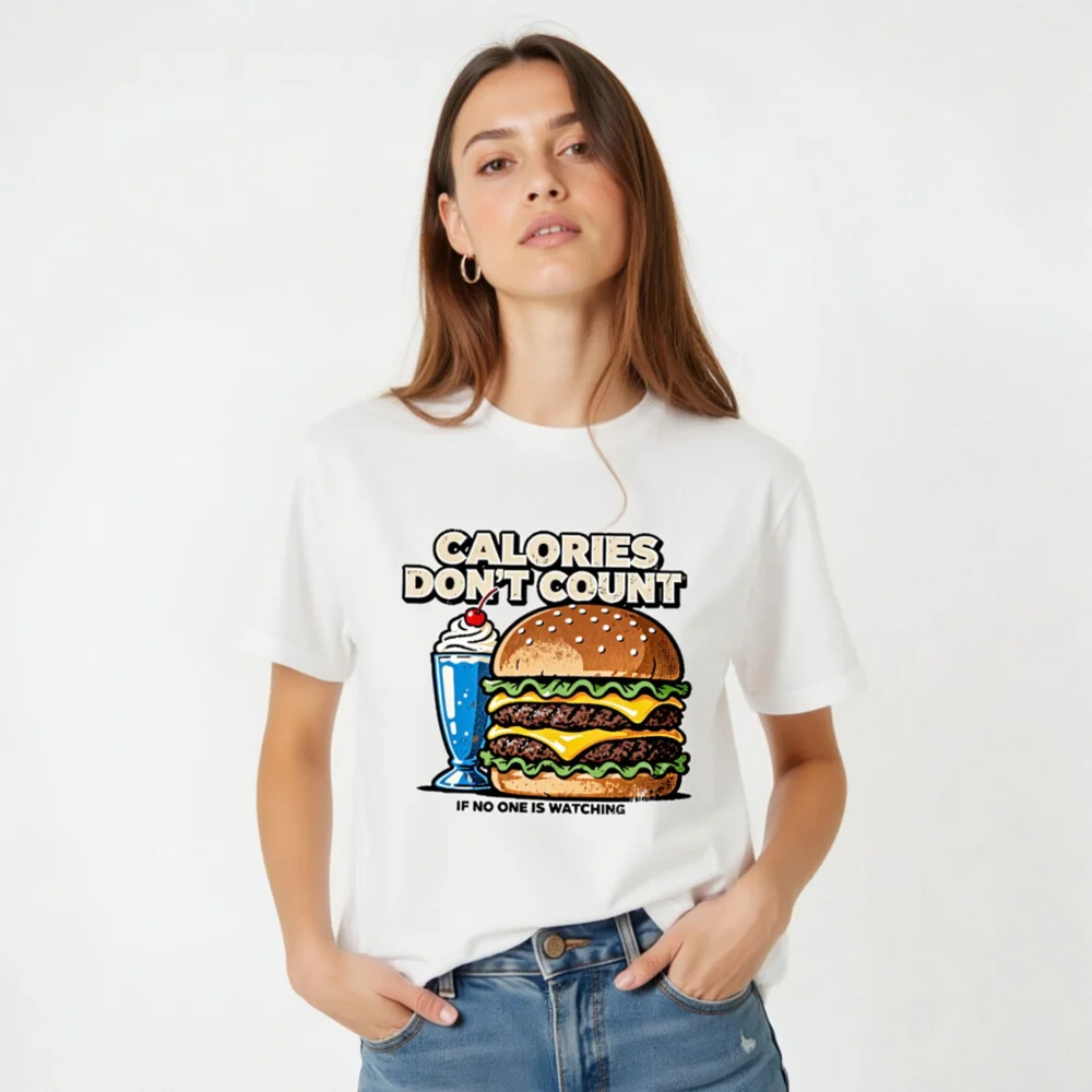 Calories Don't Count T-Shirt – Unisex Graphic Tee for Food Lovers - Image 5