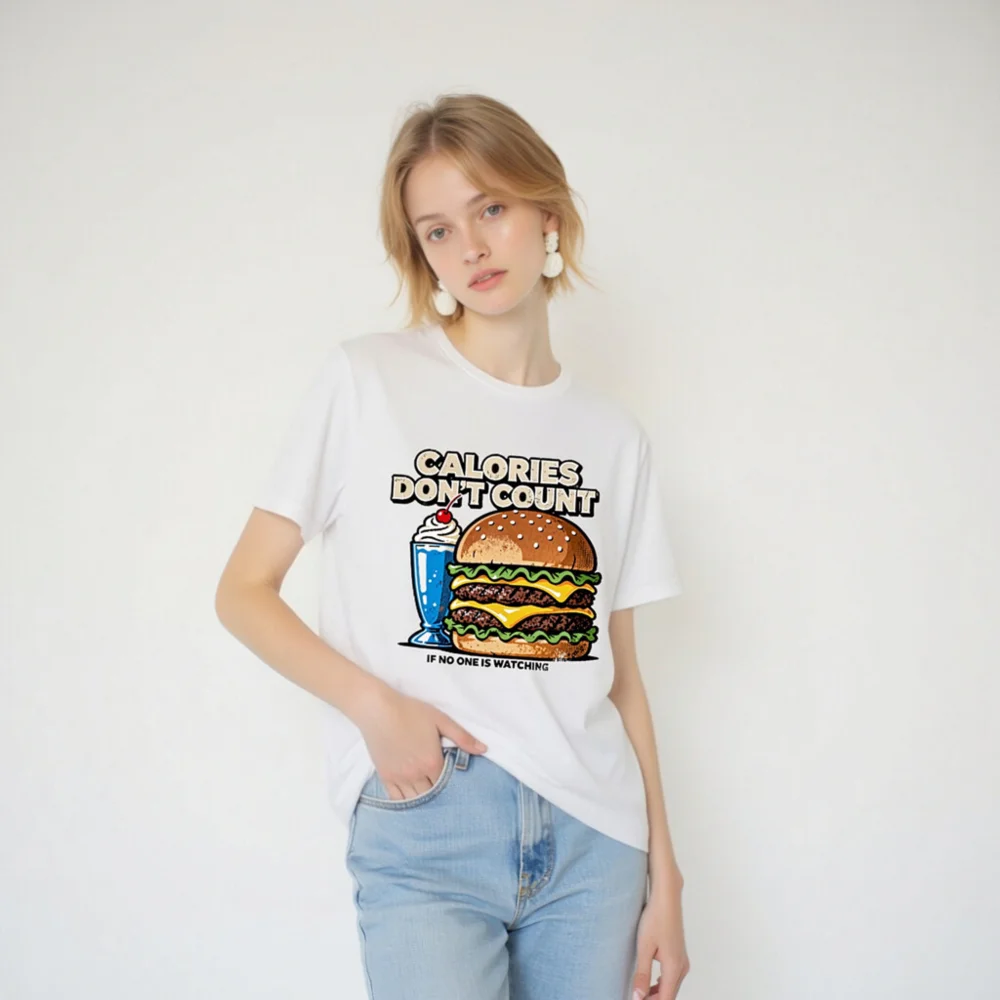 Calories Don't Count T-Shirt – Unisex Graphic Tee for Food Lovers - Image 6