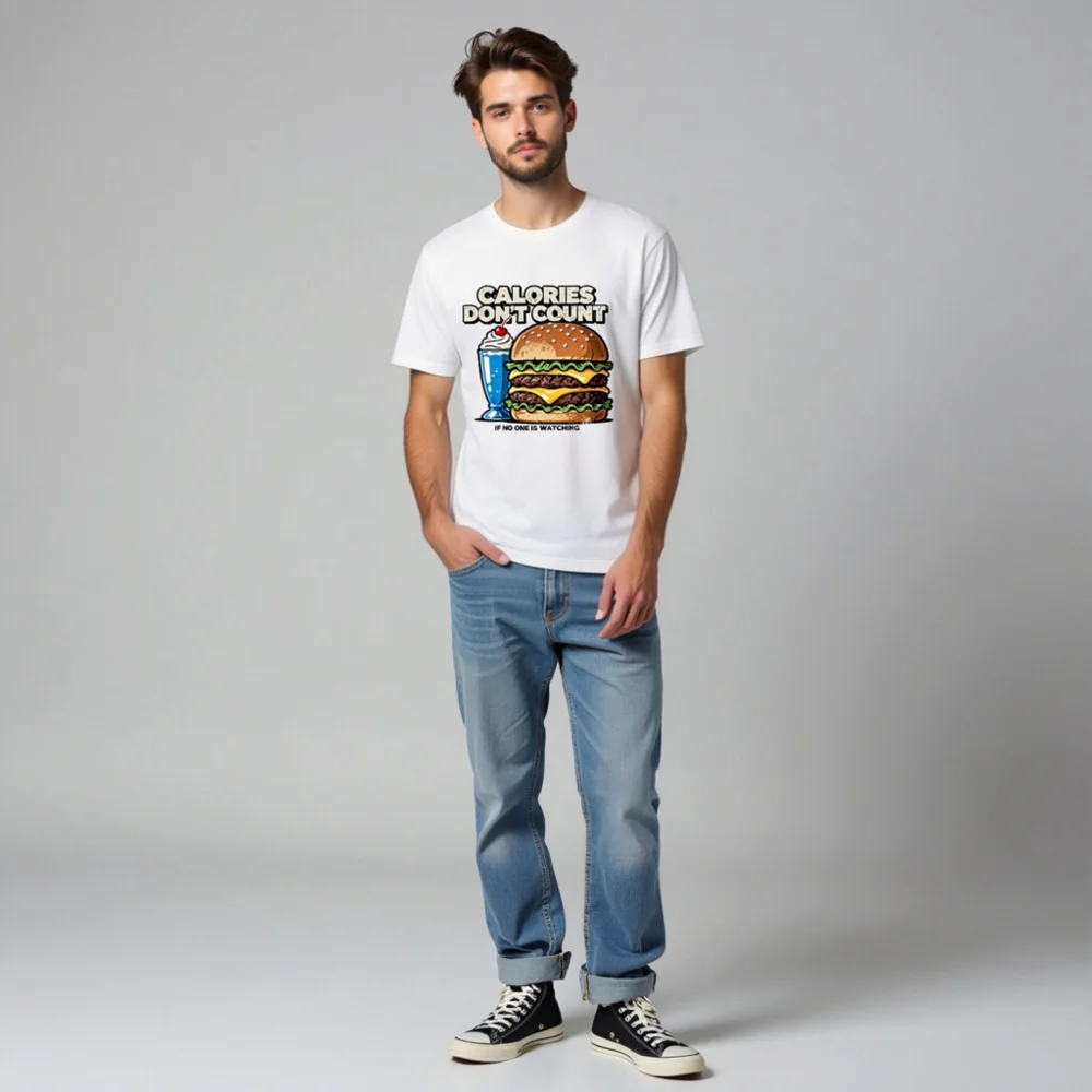 Calories Don't Count T-Shirt – Unisex Graphic Tee for Food Lovers - Image 7