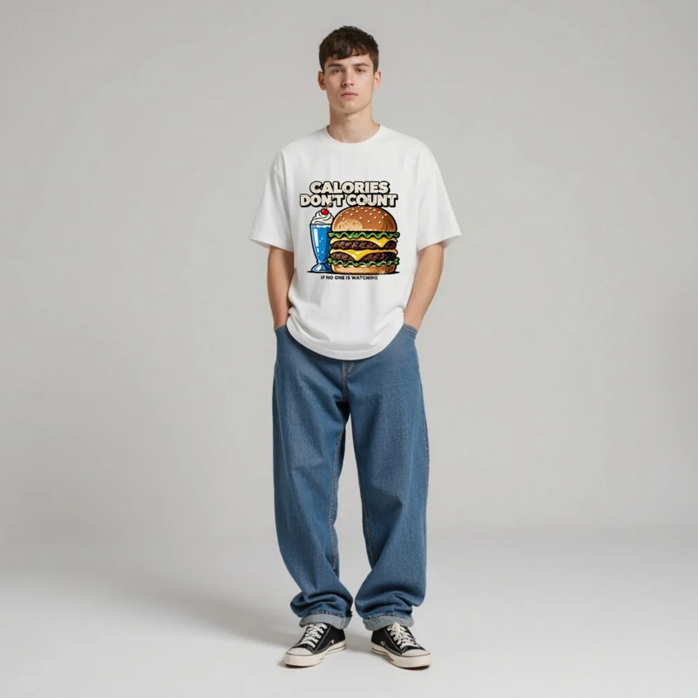 Calories Don't Count T-Shirt – Unisex Graphic Tee for Food Lovers - Image 8