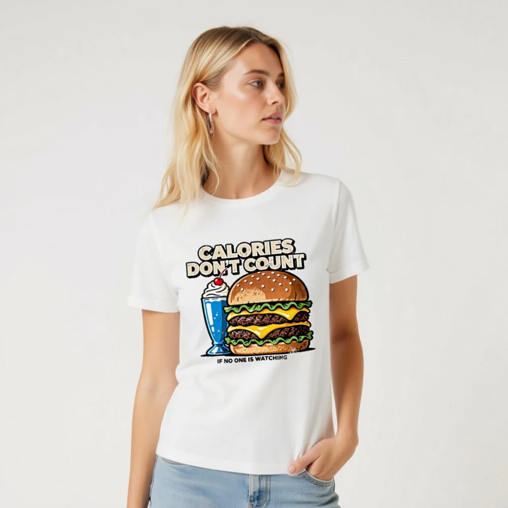 Calories Don't Count T-Shirt – Unisex Graphic Tee for Food Lovers - Image 9