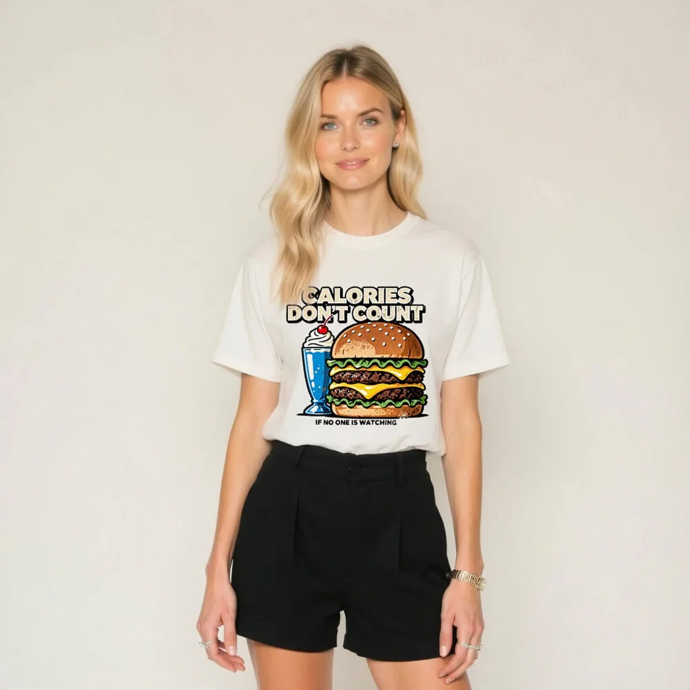 Calories Don't Count T-Shirt – Unisex Graphic Tee for Food Lovers - Image 11